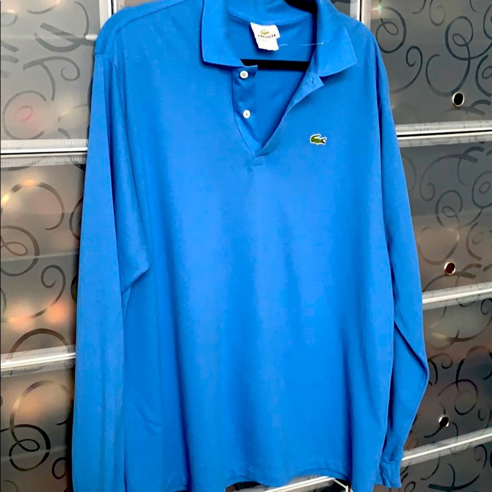 Lacoste top collared blue izod sz 1x
